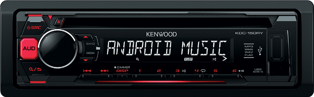 Kenwood KDC-150RY CD-ресивер FM/USB подсв.красный