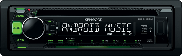 Kenwood KDC-100UG CD-ресивер FM/USB подсв.зелёный