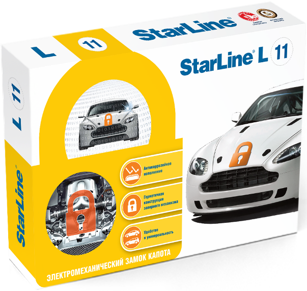 Замок капота Starline L11 электромеханический