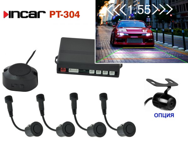 Incar PT-304 Silver(4 датчика+вывод изобр. на мон)