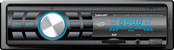 Swat MEX-1070UBB проигрыватель FM/USB/SD синие кно