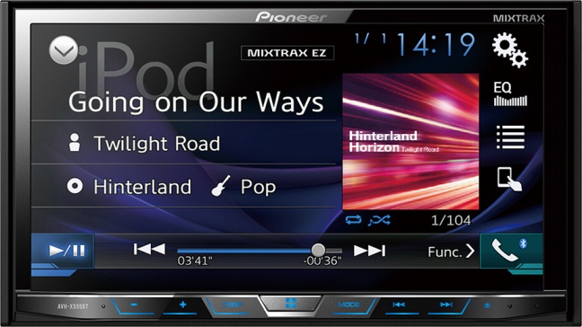 2DIN Pioneer AVH-X595BT мон.7.0" вход DVD/USB/BT