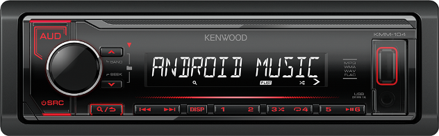 Kenwood KMM-104RY проигрыватель USB/FM красная