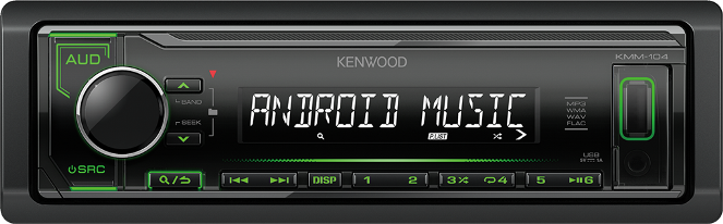 Kenwood KMM-104GY проигрыватель USB/FM зелёная