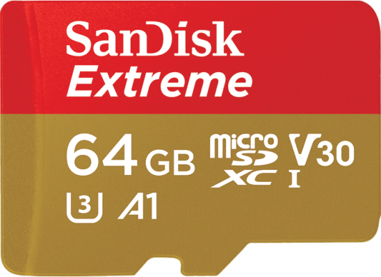 microSD 64GB SanDisk Extreme 160MB/s +SD адаптер