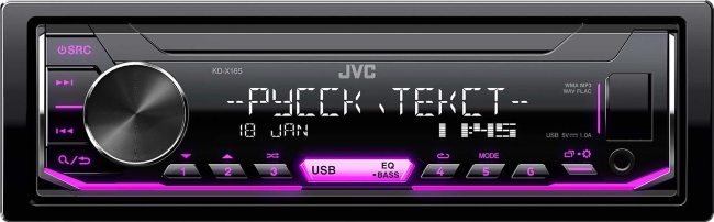 JVC KD-X165 проигрыватель USB/FM изменяемая