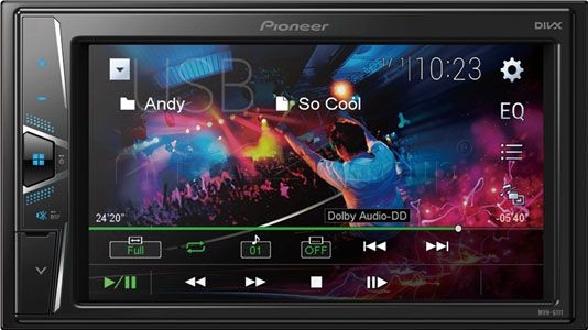 2DIN Pioneer MVH-G110 мон.6.2" вход USB/AUX