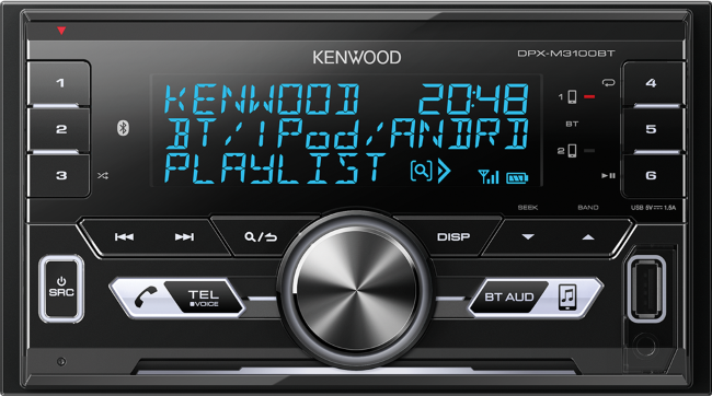 2DIN Kenwood DPX-M3100BT, USB/FM/BT