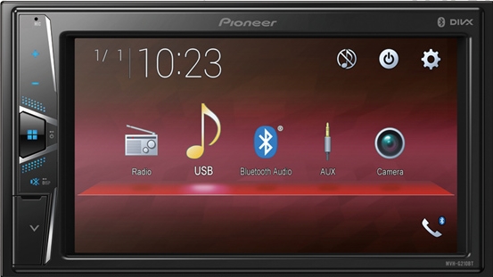 2DIN Pioneer MVH-G210BT мон.6.2" вход USB/AUX/BT