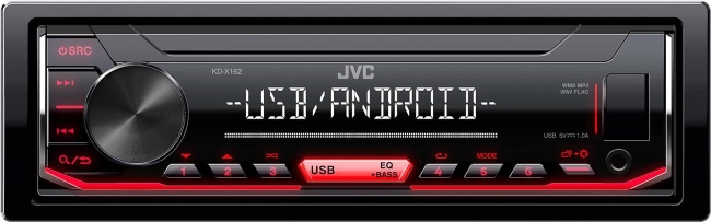 JVC KD-X162 проигрыватель USB/FM красная