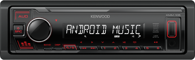 Kenwood KMM-105RY проигрыватель USB/FM красная под