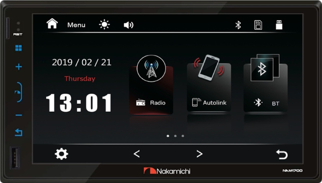 2DIN Nakamichi NAM1700 USB/SD/BT экр.7.0"