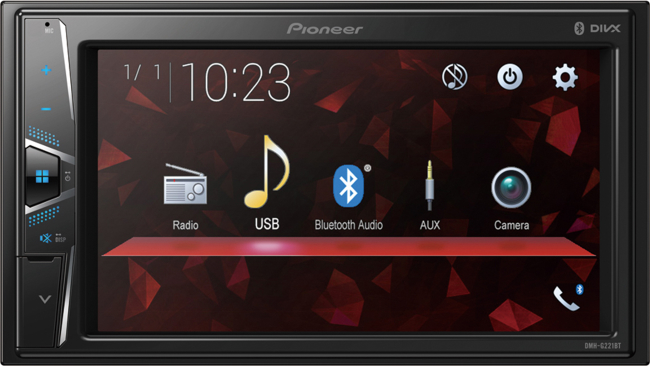 2DIN Pioneer DMH-G221BT мон.6.2" вход ПДУ/USB/BT
