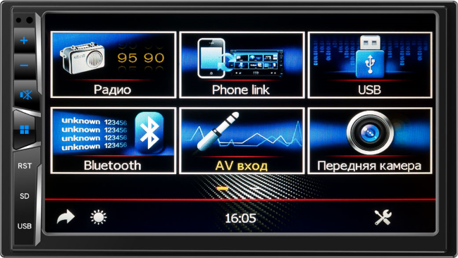 2DIN SWAT CHR-5220 USB/SD/BT без диска