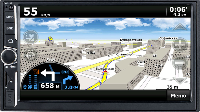 2DIN SWAT CHR-6220 проигрыватель USB/BT/NAVI/SD
