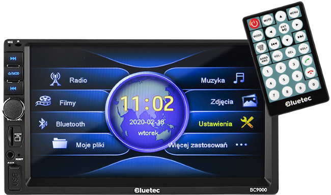2DIN Bluetec BC9000 USB/SD/BT экр.7.0" без диска