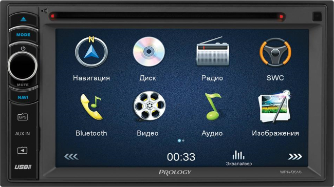 2DIN Prology MPN-D510 навигация DVD/USB/BT/NAVI