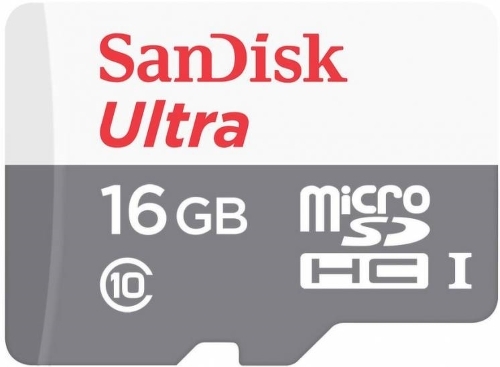 microSD 16GB SanDisk 10class Ultra 80Mb/s с адапте