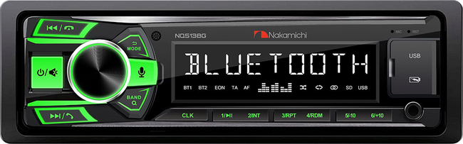 Nakamichi NQ513BG проигрыватель USB/FM зелён подсв